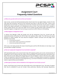 Assignment Court FAQs