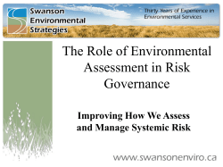 Risk - Expert Panel &ndash; Review of Environmental Assessment Processes