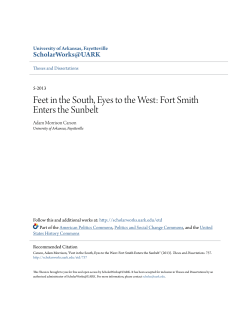 Feet in the South, Eyes to the West: Fort Smith Enters the Sunbelt