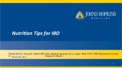 nutritional tips - Johns Hopkins Medicine