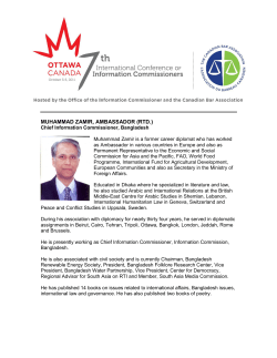 MUHAMMAD ZAMIR, AMBASSADOR (RTD.)