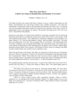 Who Was Aunt Mary? A Brief Case Study in Identification and
