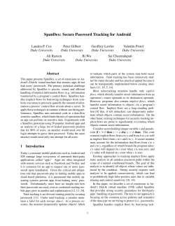 SpanDex: Secure Password Tracking for Android