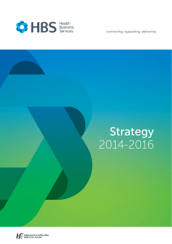 HBS Strategy 2014 - 2016