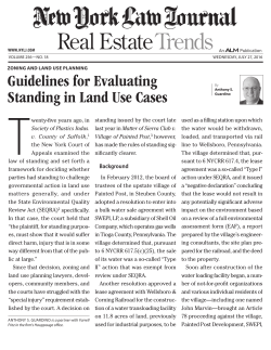 Guidelines for Evaluating Standing in Land Use Cases