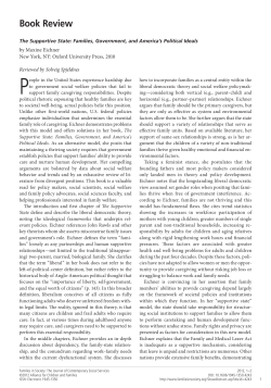 Families, Government, and America`s Political Ideals