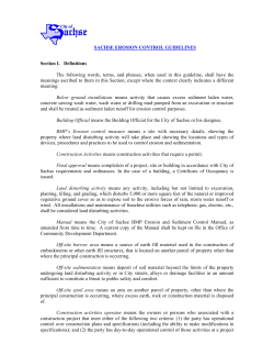 Erosion Sediment Control Guideline