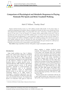 Comparison of Physiological and Metabolic Responses to Playing