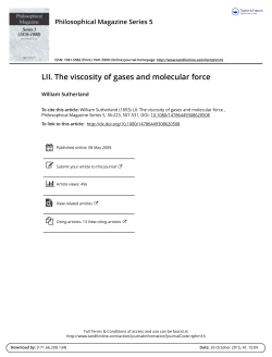 LII. The viscosity of gases and molecular force
