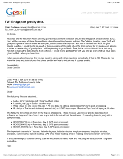 Gmail - FW: Bridgeport gravity data