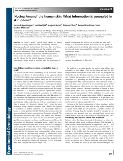 Nosing Around the human skin: What information is concealed in