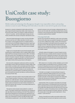 UniCredit case study: Buongiorno - GTB