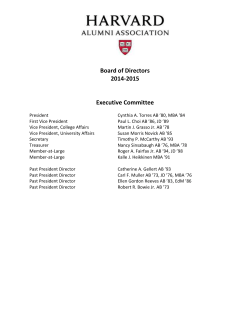 Board of Directors 2014-2015 Executive Committee