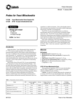Probes for Yeast Mitochondria