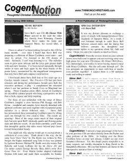 CogentNotion Newsletter (Winter