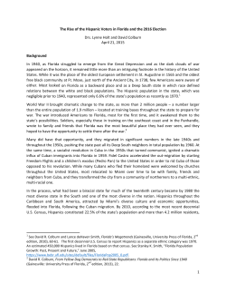 1 The Rise of the Hispanic Voters in Florida and the 2016 Election