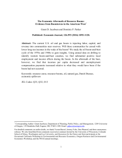 The Economic Aftermath of Resource Booms