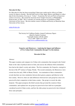 Analyzing the Impact and Influence of Two Cuban Exile