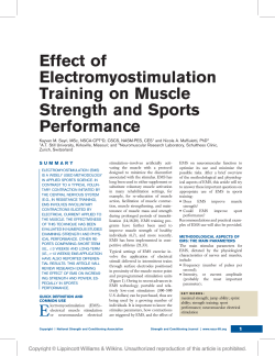Effect of Electromyostimulation Training on Muscle Strength and