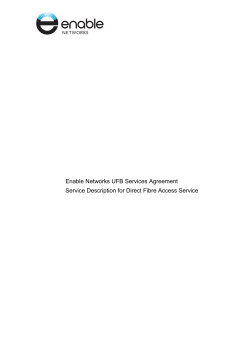 Service Description &ndash; Direct Fibre