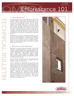 General Efflorescence Bulletin