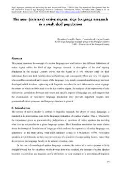 The non- (existent) native signer: sign language