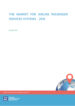 the market for airline passenger services systems - 2016