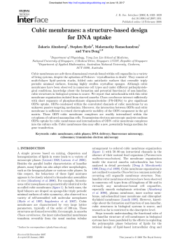 Cubic membranes - Journal of The Royal Society Interface