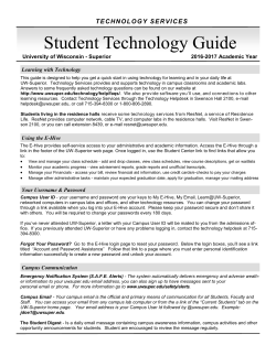 Student Technology Guide - University of Wisconsin