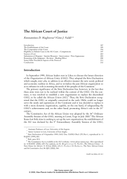 The African Court of Justice