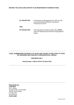 Rezoning - LEGAL SUBMISSIONS