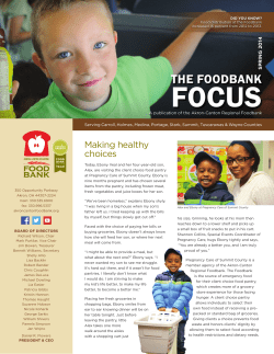 Spring 2014 - Akron-Canton Regional Foodbank