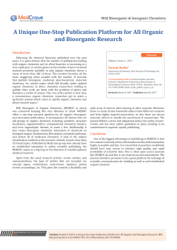 A Unique One-Stop Publication Platform for All