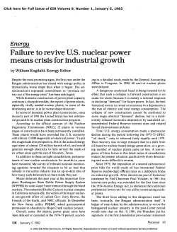 Failure To Revive U.S. Nuclear Power Means Crisis for Industrial