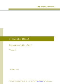 itemised bills - Legal Services Commission