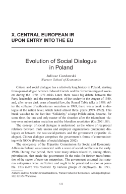 Evolution of Social Dialogue in Poland