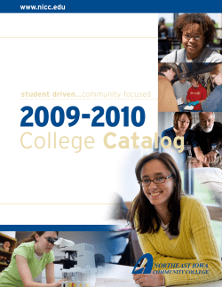 2009-2010 Catalog - Northeast Iowa Community College