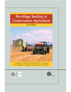 No-tillage Seeding in Conservation Agriculture