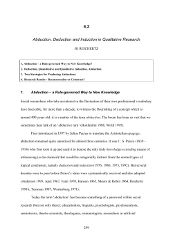 Abduction, Deduction and Induction in Qualitative Research