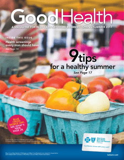 Good Health A Magazine For Blue Care Network Members Spring