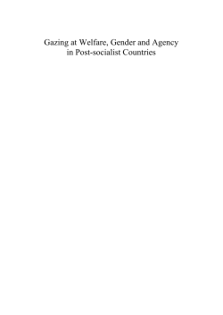 Gazing at Welfare, Gender and Agency in Post