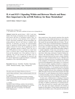 IL-6 and IGF-1 Signaling Within and Between Muscle and Bone
