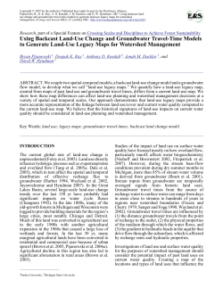 Using Backcast Land-Use Change and Groundwater Travel