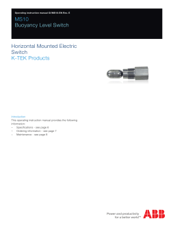 MS10 Buoyancy Level Switch Horizontal Mounted Electric Switch K