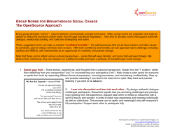 The OpenSource Approach - Norms