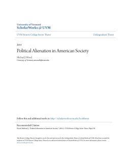 Political Alienation in American Society