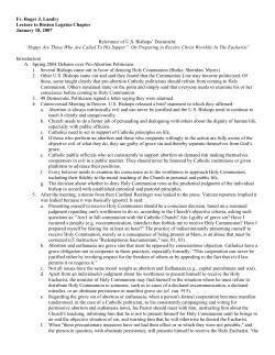 Legatus Communion Lecture