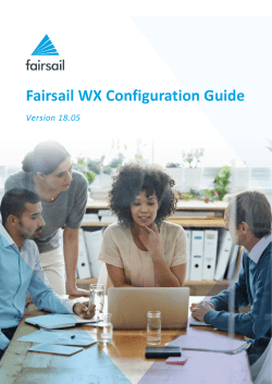 Fairsail WX Configuration Guide
