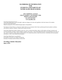 Student Handbook - Notre Dame High School