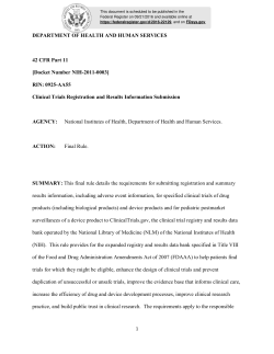 DEPARTMENT OF HEALTH AND HUMAN SERVICES 42 CFR Part